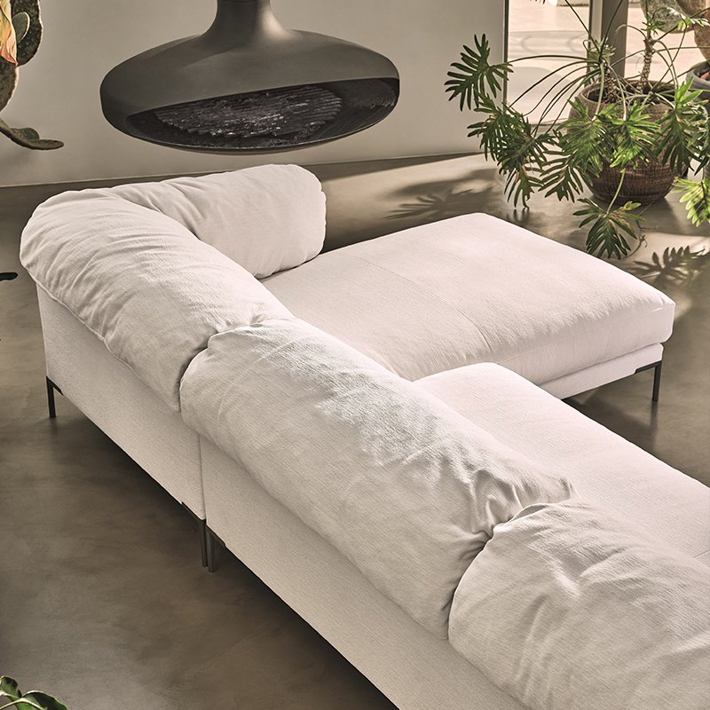 FINNNAVIANART Linen Fabric Modular Couches Sectional Living Room Sofas Luxury High Quality Modern Italian Sofa Modular