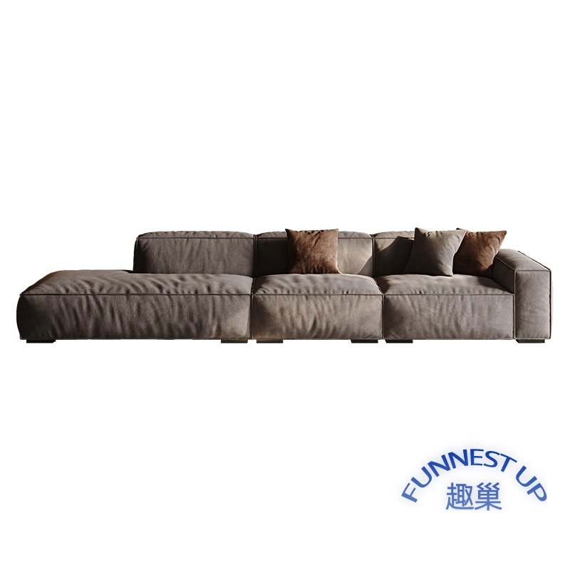 Black Tofu Block Fabric Sofa Module Free Sectional Sofa set Furniture Light Luxury Italian minimalist Vertical Living Room Sofas