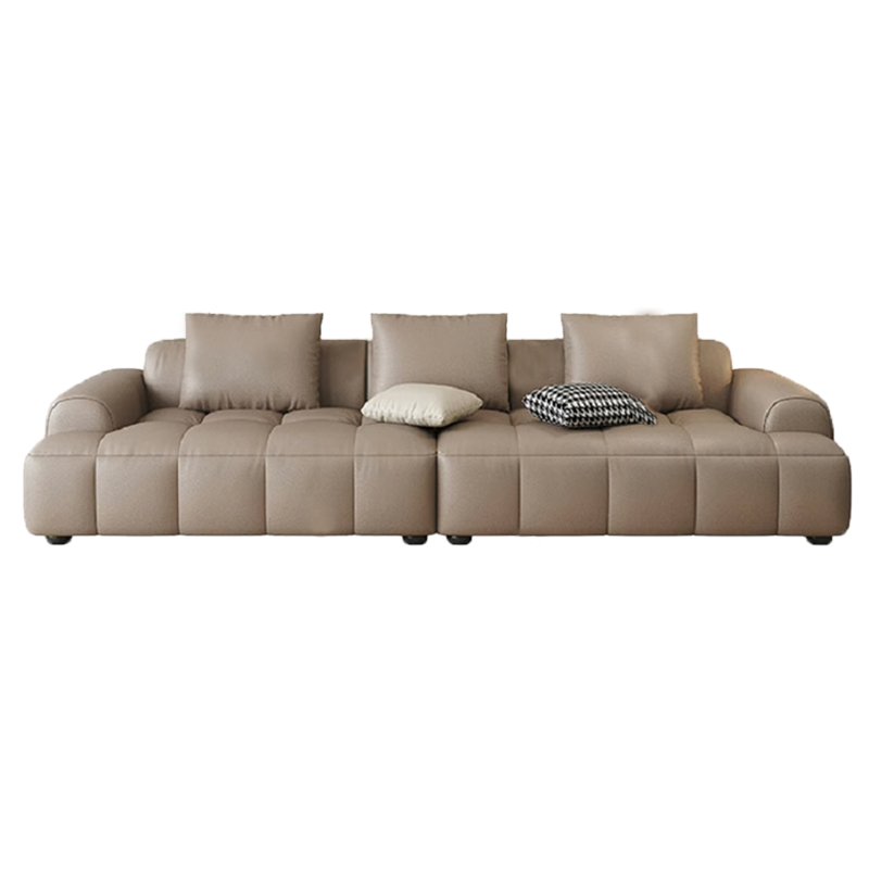 SUKE Home Modern Velvet Fabric Love Seat Three Seat Living Room Sofas Puff Soft I Shaped Sofa