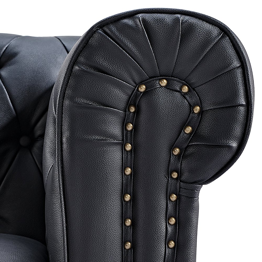 Italian Customized Luxury Villa Living Room High Elasticity Sofas Modern Genuine Leather Vintage Sofa