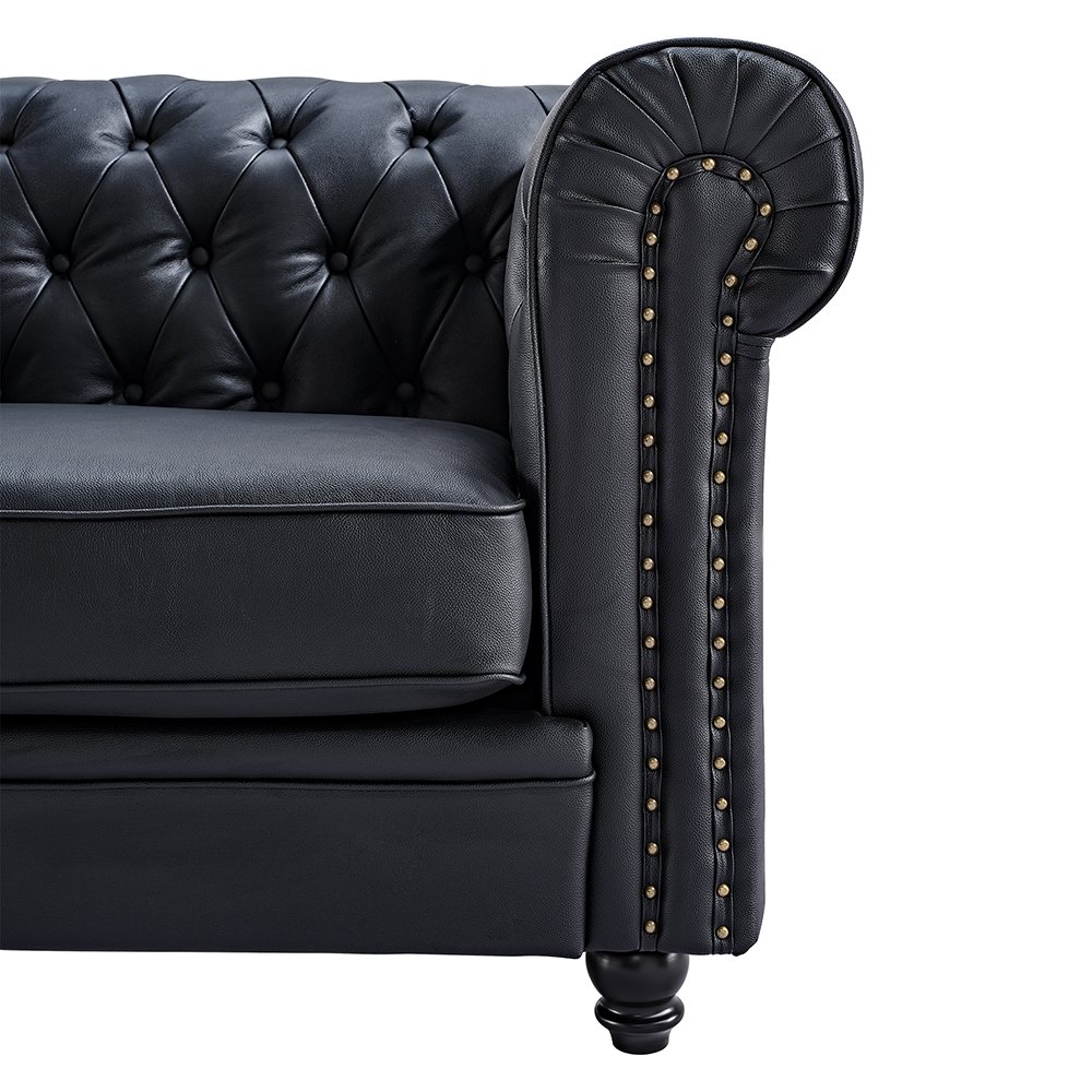Italian Customized Luxury Villa Living Room High Elasticity Sofas Modern Genuine Leather Vintage Sofa