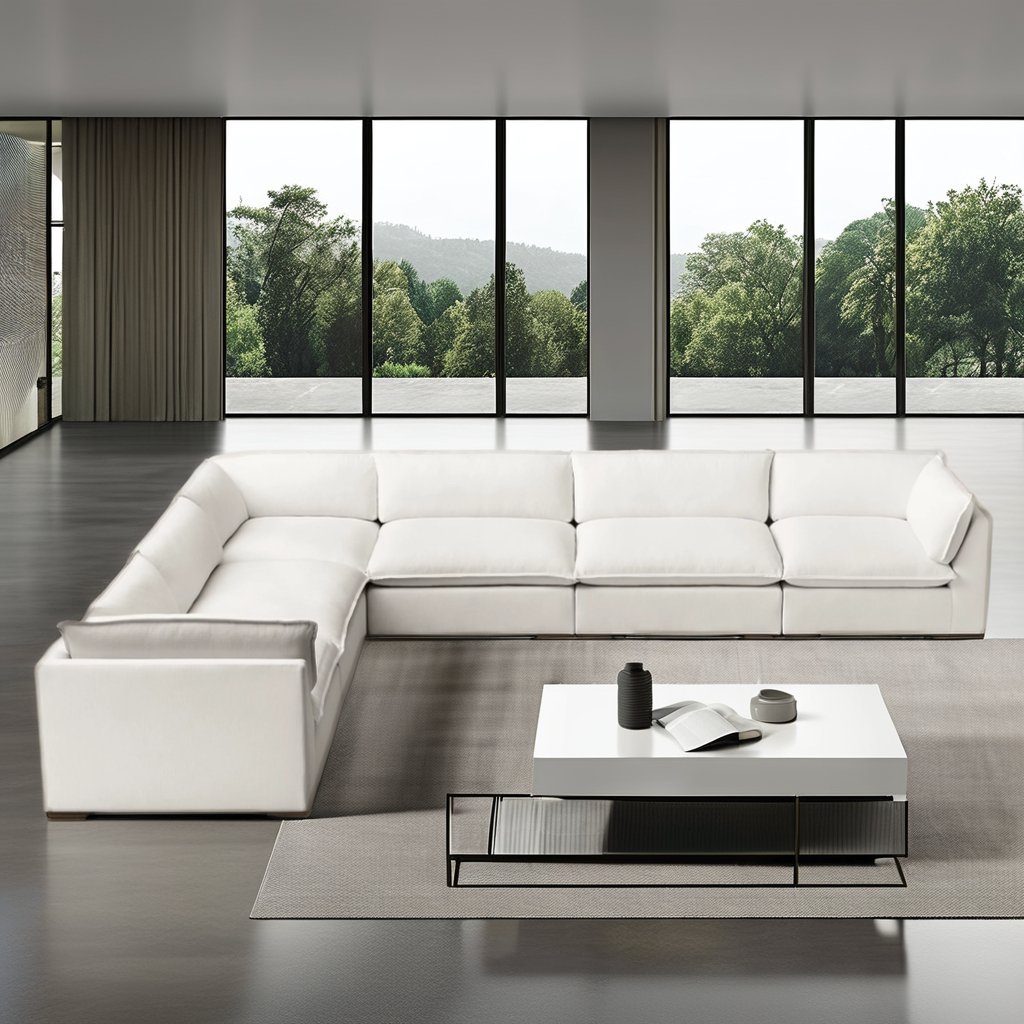 FERLY Contemporary Luxury Sofa Set Furniture Living Room Sectional Sofa L Shaped Modular Couch