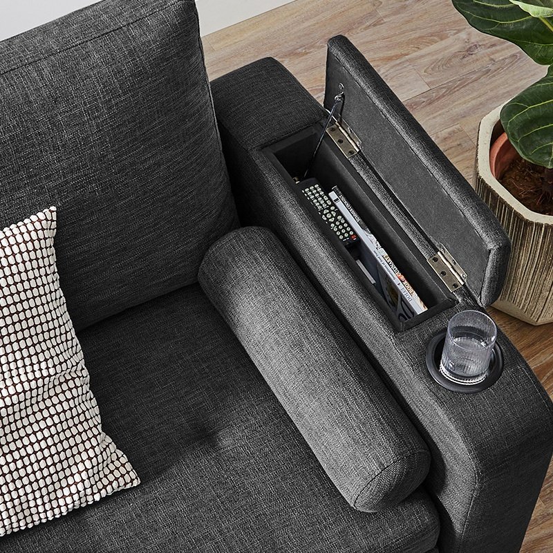 VASAGLE living room Couch Sofa Set furniture Modern Design pulled out sofa bed L Shape Sectional Fabric Living Room Sofas