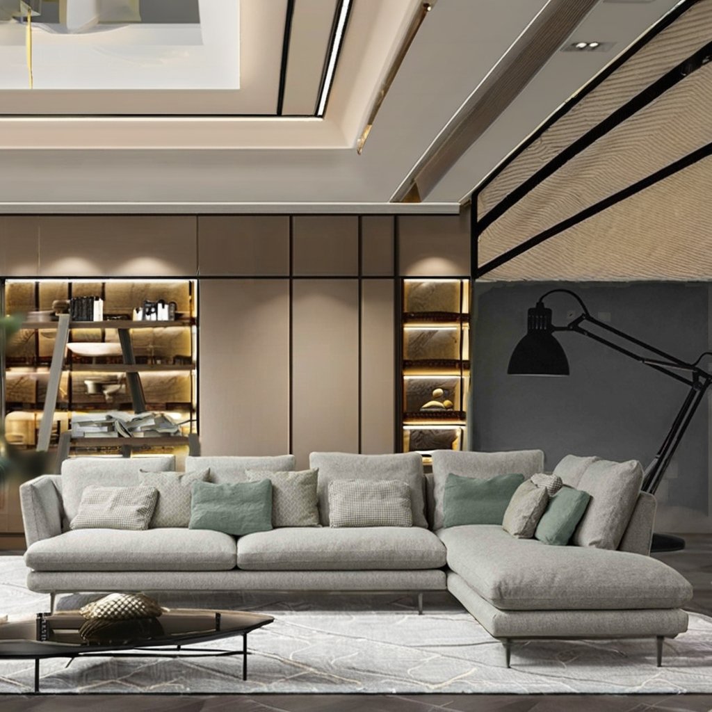 Modern Furniture Fabric Sofa Living Room Small Apartment Combination Simple Sofa Fabric Living Room Sofa