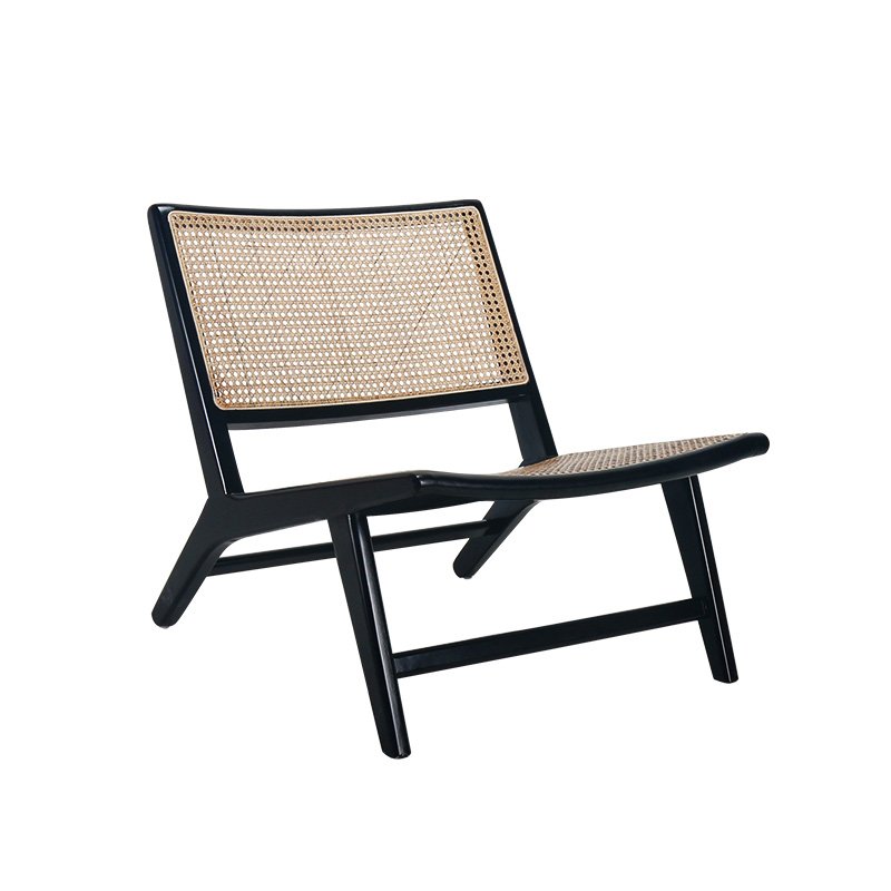 Dreamhause Recliner Nordic Balcony Home Leisure Lounge Chair Bedroom Lazy Sofa Chairs Wood Rattan Chairs