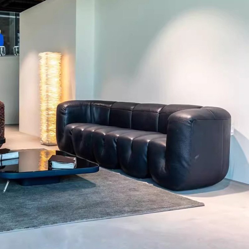 Leather Sofas Hair Salon Creative Nordic Style Home Hotel Living Room DS 707 Sofas Couch Sectional Furniture Set Designer Sofa