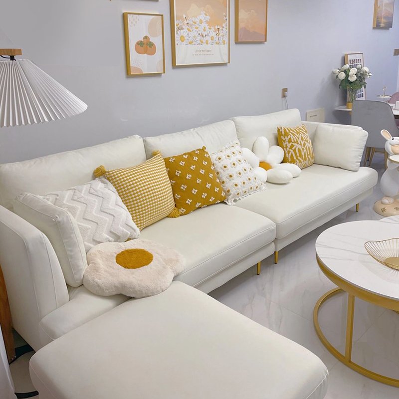 Luxury Chape Apartment Home Furniture Fabric sofa modern couch leather three seater white sofa set furniture living room sofas