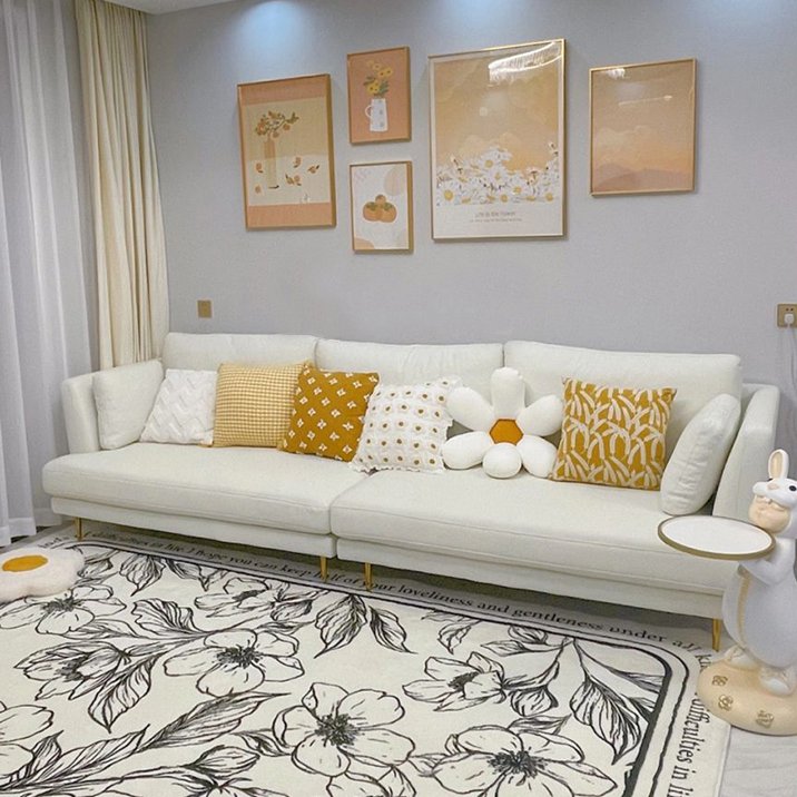 Luxury Chape Apartment Home Furniture Fabric sofa modern couch leather three seater white sofa set furniture living room sofas
