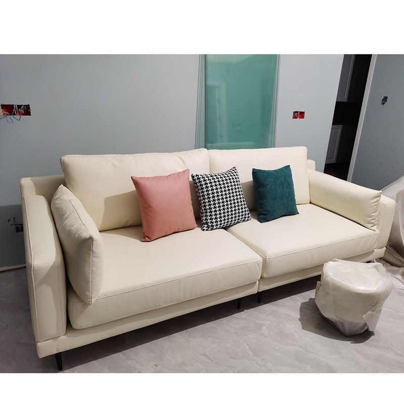 Luxury Chape Apartment Home Furniture Fabric sofa modern couch leather three seater white sofa set furniture living room sofas