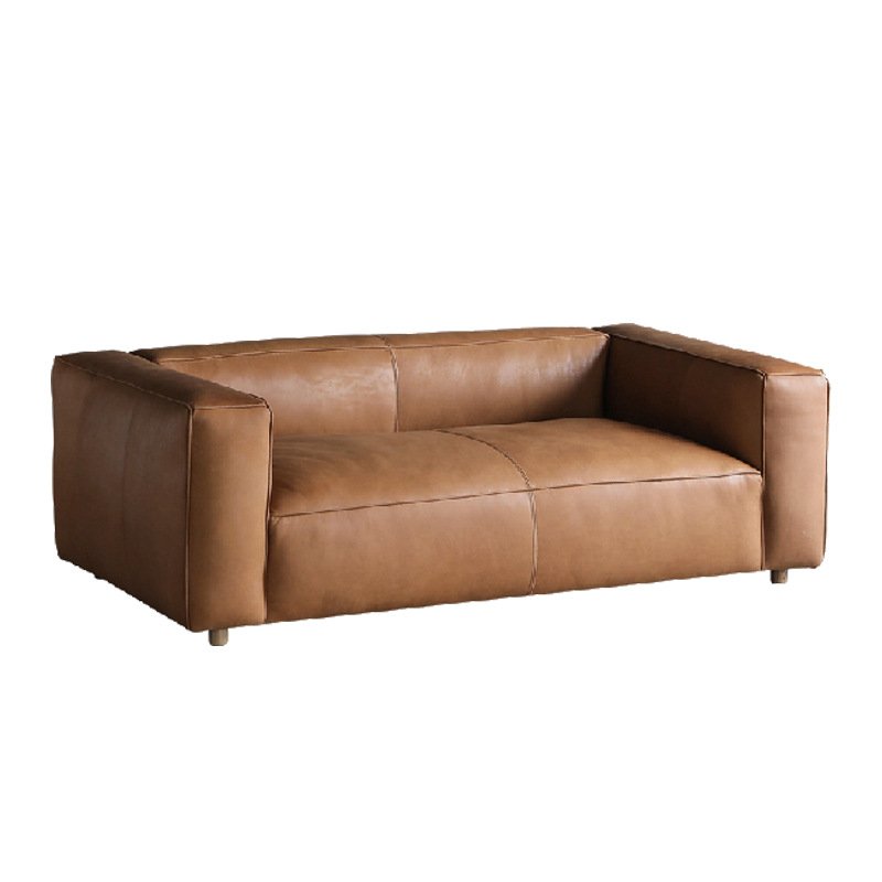 Customized Classic living room hotel furniture genuine leather sofa full top grain leather vintage sofa for hotel