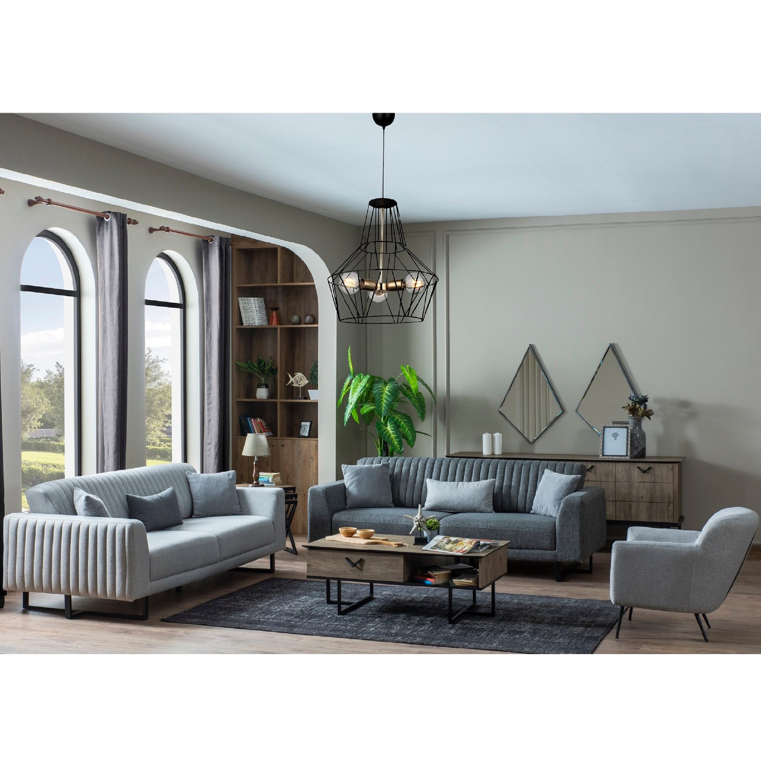 FONTE European Style Fabric Bed Set OEM Factory Made in Turkey for Home Apartment or Hotel Use for Living Room