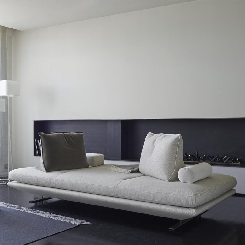 OKF Italian minimalist apartment cotton and linen fabric latest sofa design modern furniture lounge living room sofa
