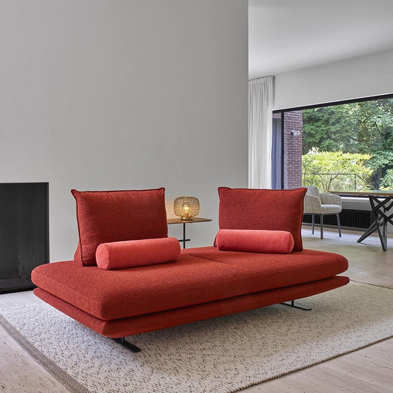 OKF Italian minimalist apartment cotton and linen fabric latest sofa design modern furniture lounge living room sofa