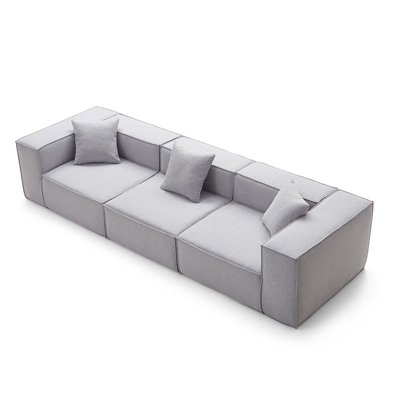 Vacuum Compressed Sofa Home Furniture Living Room Sofa Filling High Density Foam 6 Seats Washable Fabric Sofa Set