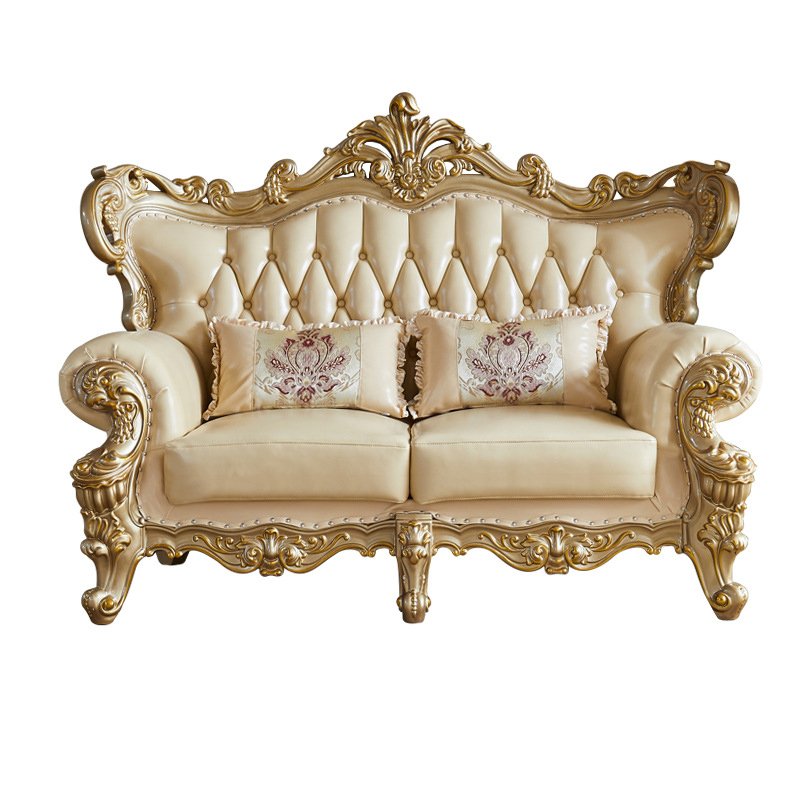 High End Royal Sofas Elegant Luxury Genuine Sofa Home Furniture European Living Room Design Lounge Couch Sets 7 Seater Sofa Set