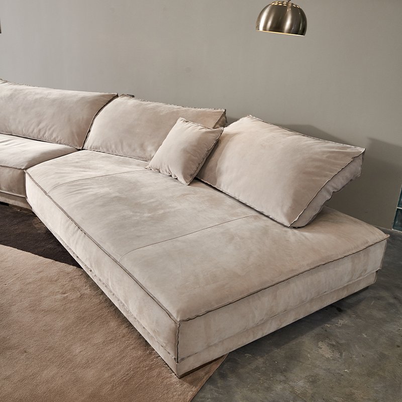 OKF One stop customization corner sofa leathaire fabric simple modern villa living room sofas italian modular sectional sofa
