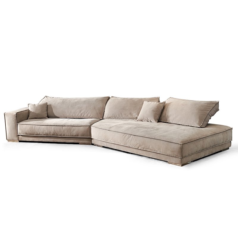 OKF One stop customization corner sofa leathaire fabric simple modern villa living room sofas italian modular sectional sofa