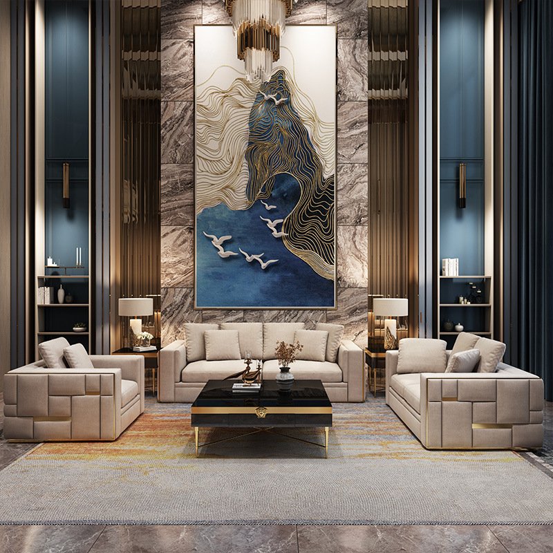 Living room sofa set furniture couch sectional modern leather comfort modular luxury sofas