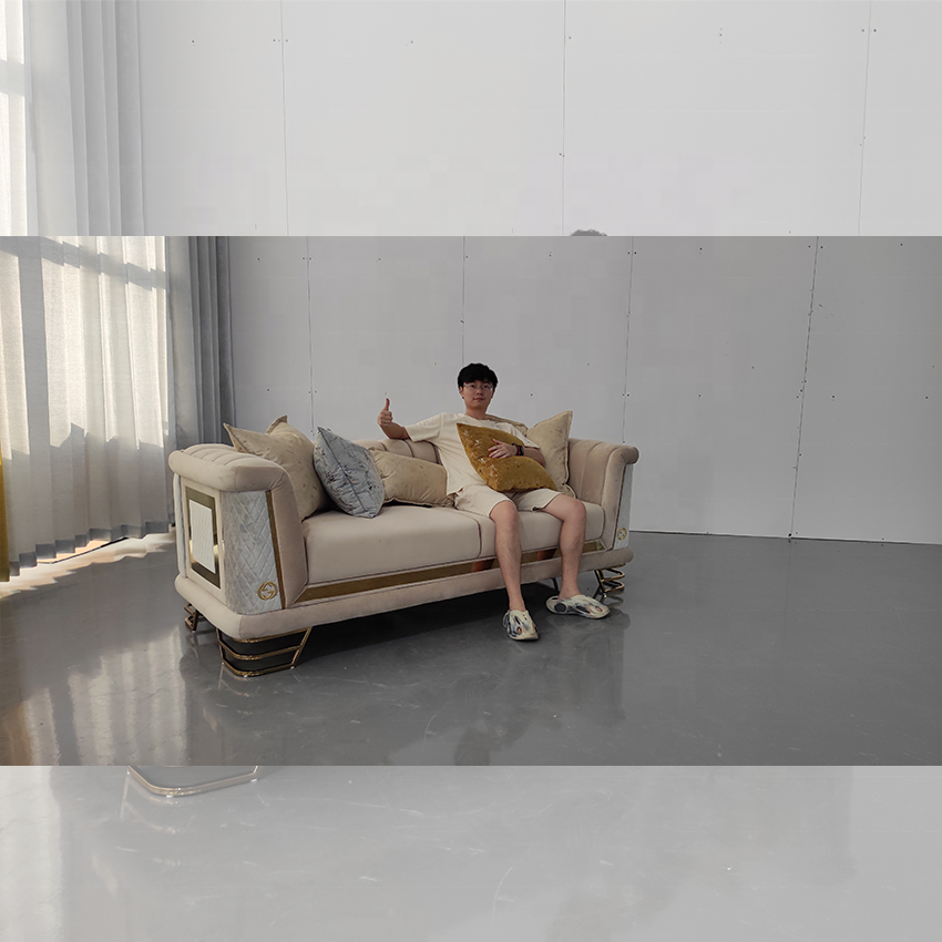 PZCN HOME Luxury Frame Modern Style Leather Customized Rooms Set Velvet Chocolate Furniture Living Room 3 Sofa