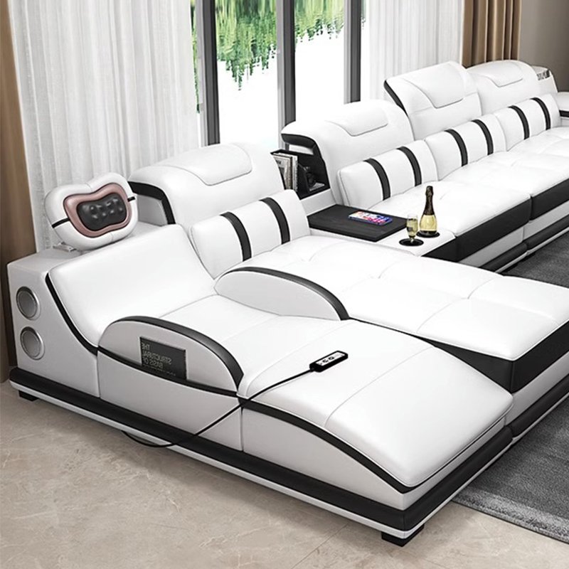 Factory Wholesale Sectionals Reclining Sofa Bed Comfortable Leather Massage Recliner Sofa Set Furniture Couch Living Room Sofas