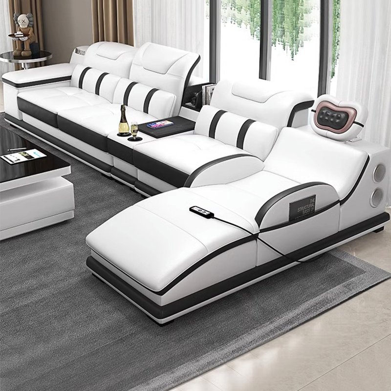 Factory Wholesale Sectionals Reclining Sofa Bed Comfortable Leather Massage Recliner Sofa Set Furniture Couch Living Room Sofas