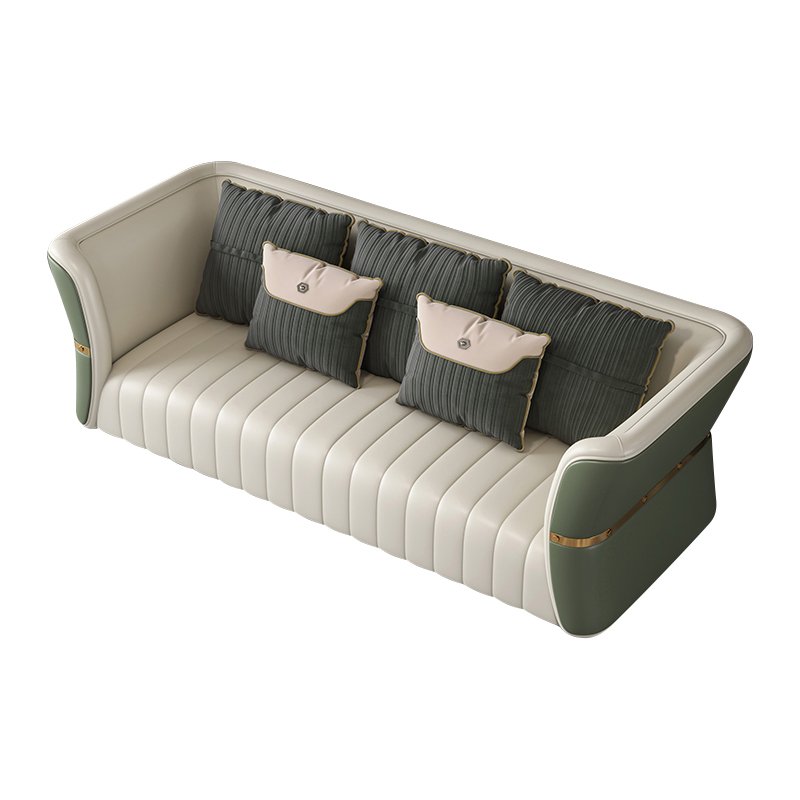 Foshan furniture genuine leather sofa set contemporary luxury living room sofa 123 corner