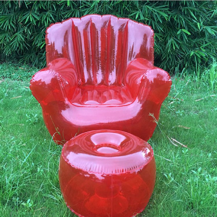 Living Room Furniture Plastic Sofa Inflatable Saving Space Sofa For Leisure Facilities