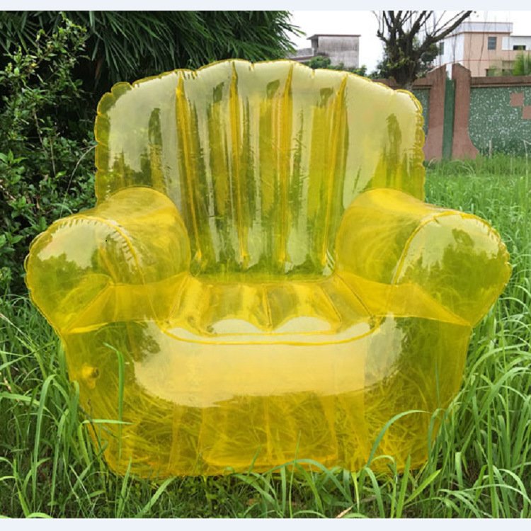 Living Room Furniture Plastic Sofa Inflatable Saving Space Sofa For Leisure Facilities