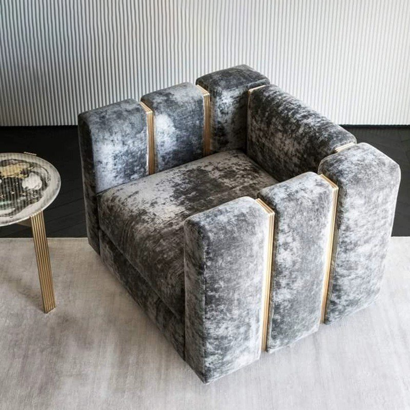 Designer High-End Fabric Sofas for Luxury Villa Three Pieces Home Furniture from Guangzhou