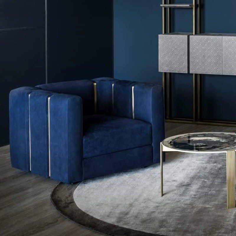 Designer High-End Fabric Sofas for Luxury Villa Three Pieces Home Furniture from Guangzhou