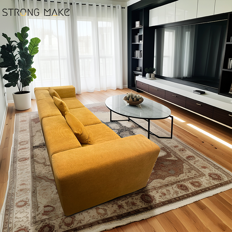 Compression Sofa Set Home Furniture Lounge Suite Modern Luxury Minimalist 3 Seater White Couch Living Room Sofa