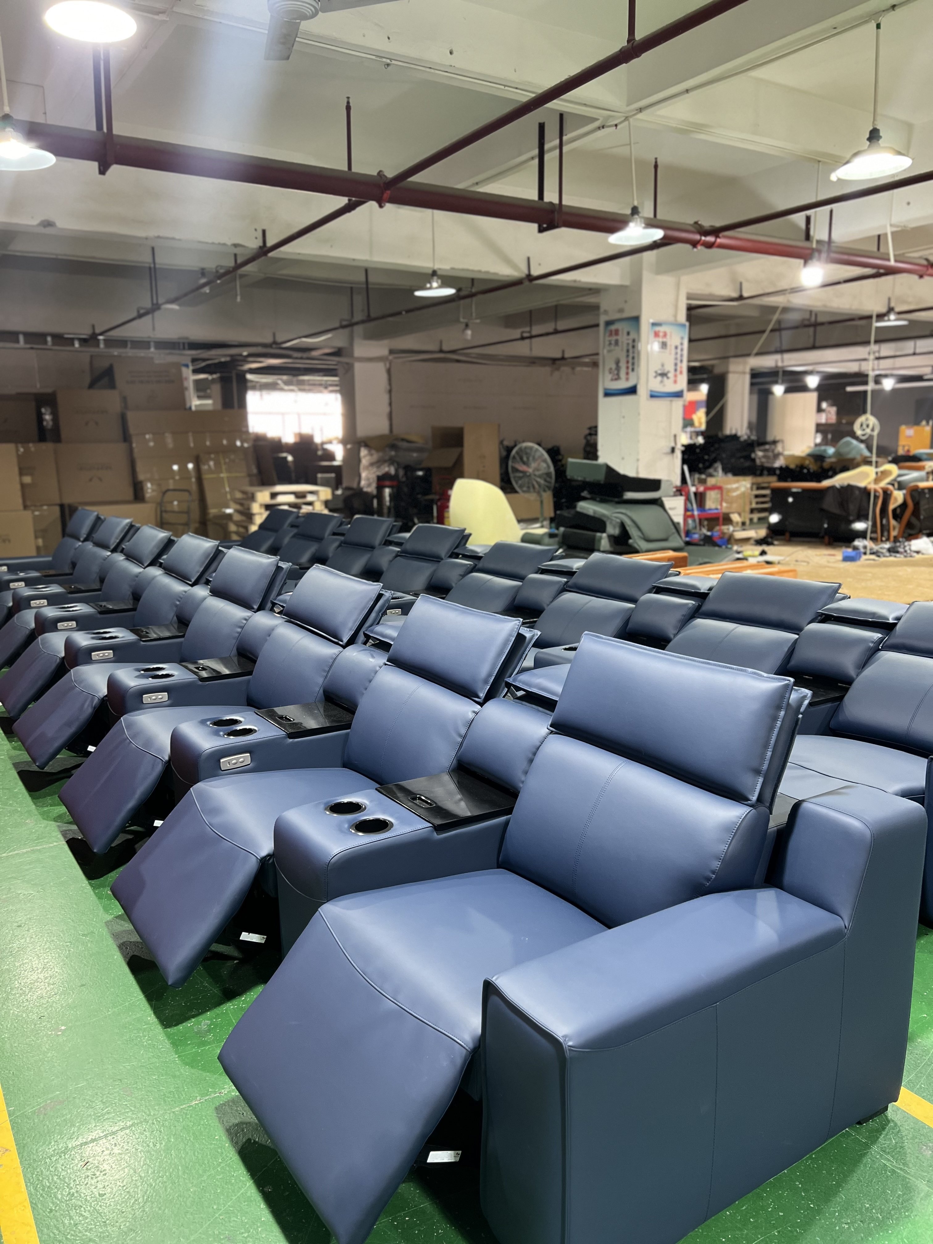 Italian design Luxury design genuine leather home theater cinema recliner sofa luxury sofa velvet villa living room sofa