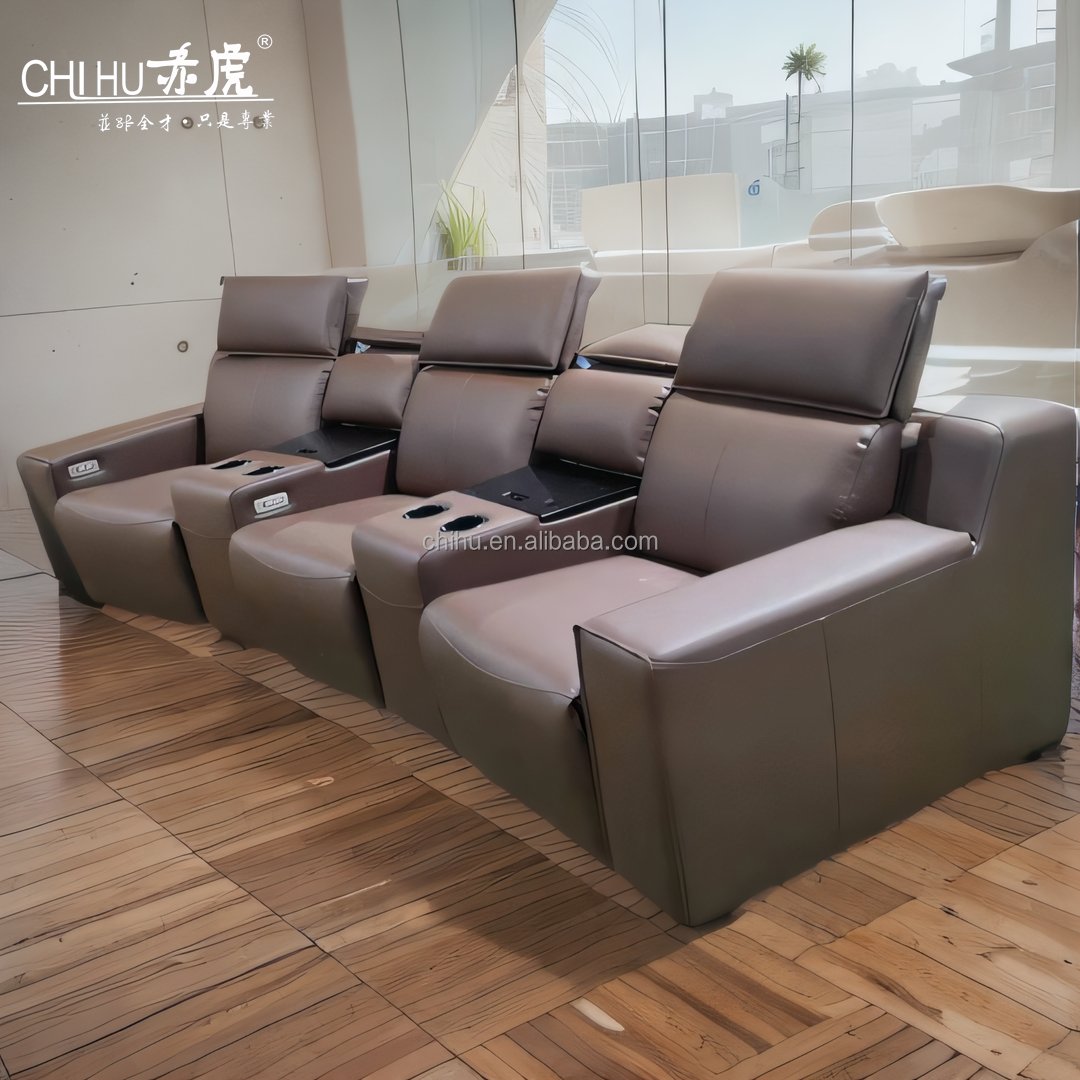 Italian design Luxury design genuine leather home theater cinema recliner sofa luxury sofa velvet villa living room sofa