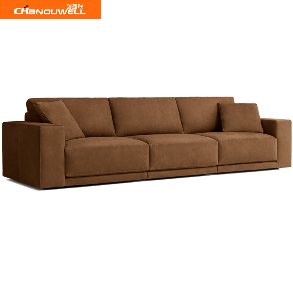 2024 Modern Design Comfortable Indoor Furniture High End Living Room Sofa Reclining Leather 3 Seater Sofas