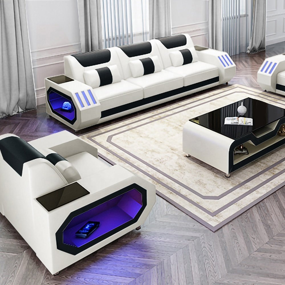Luxury Furniture Factory customization Living Room Sofas Bed Set Fabric Couch Long U Shape Sectional Sofa
