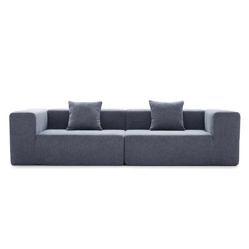 Nordic modern simple cotton linen fabric sofa small apartment living room Italian minimalist luxury tofu block sofa