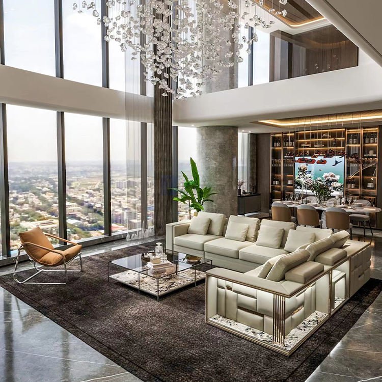 MOONTOP sofas for home luxury couches italian design sectional sofa set furniture luxury leather living room sofas