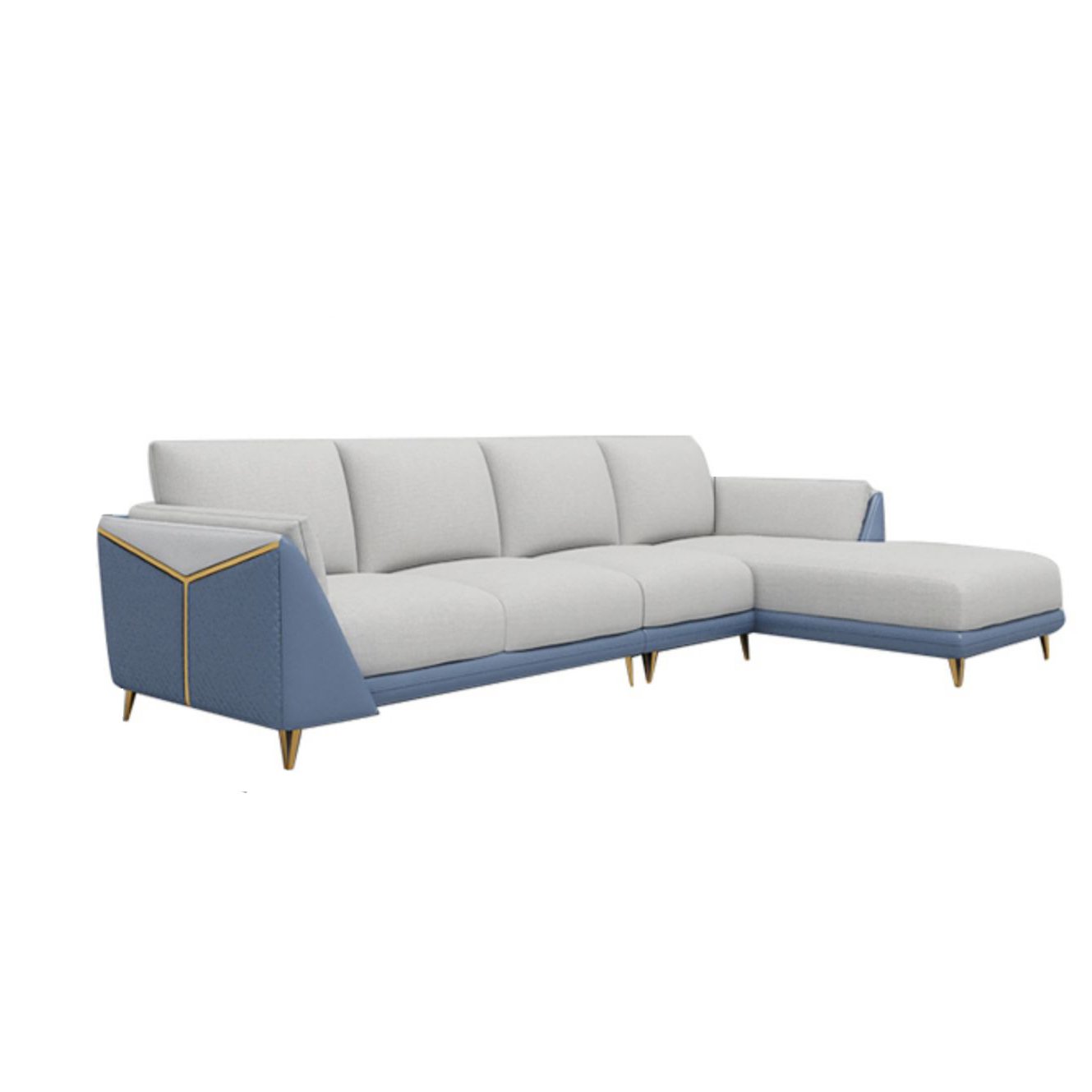 Foshan Factory living room furniture sofa set modern couch Fabric Leather Sofa L-Shape Combination Sofa Set