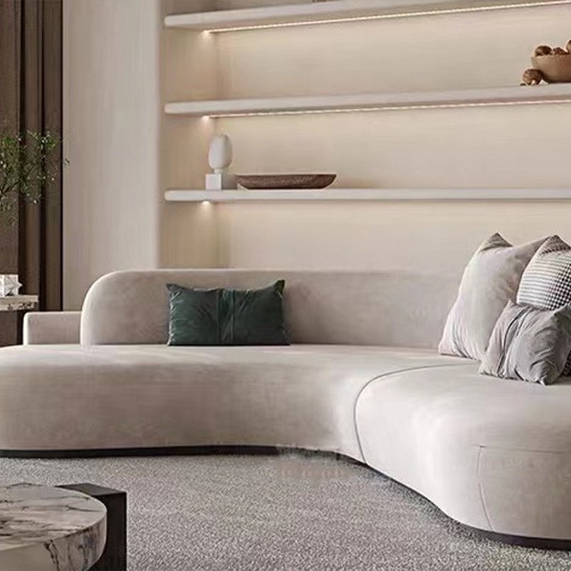Modern Semicircle Home Sofa Hotel Lobby Office Reception Sofa Living Room Moon Shape Circle Sofa 6 Seat Big Couch