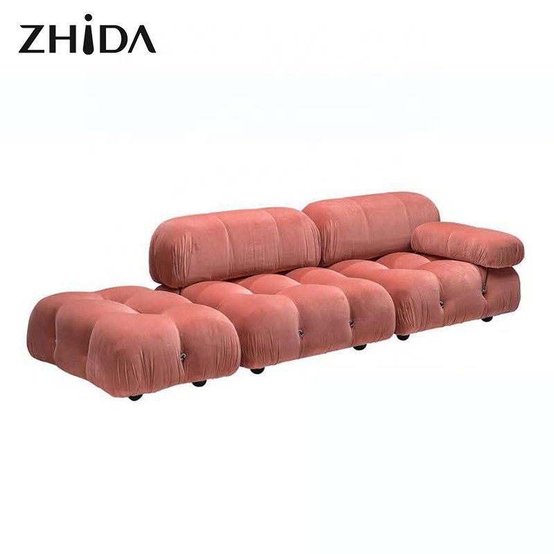 Hot sale nordic minimalist design home furniture living room sofa modern velvet sectional sofas modular leisure sofa