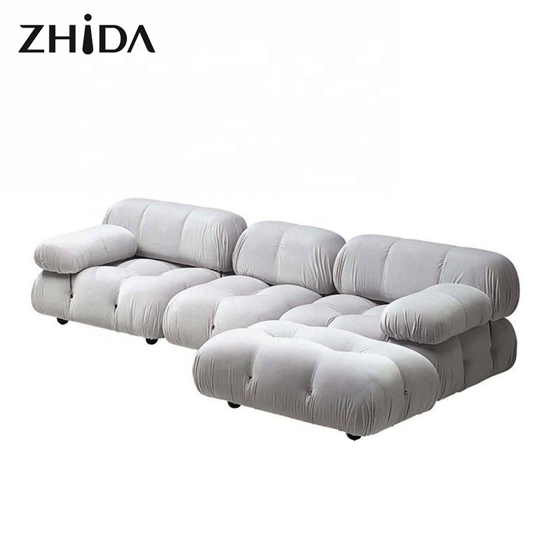Hot sale nordic minimalist design home furniture living room sofa modern velvet sectional sofas modular leisure sofa