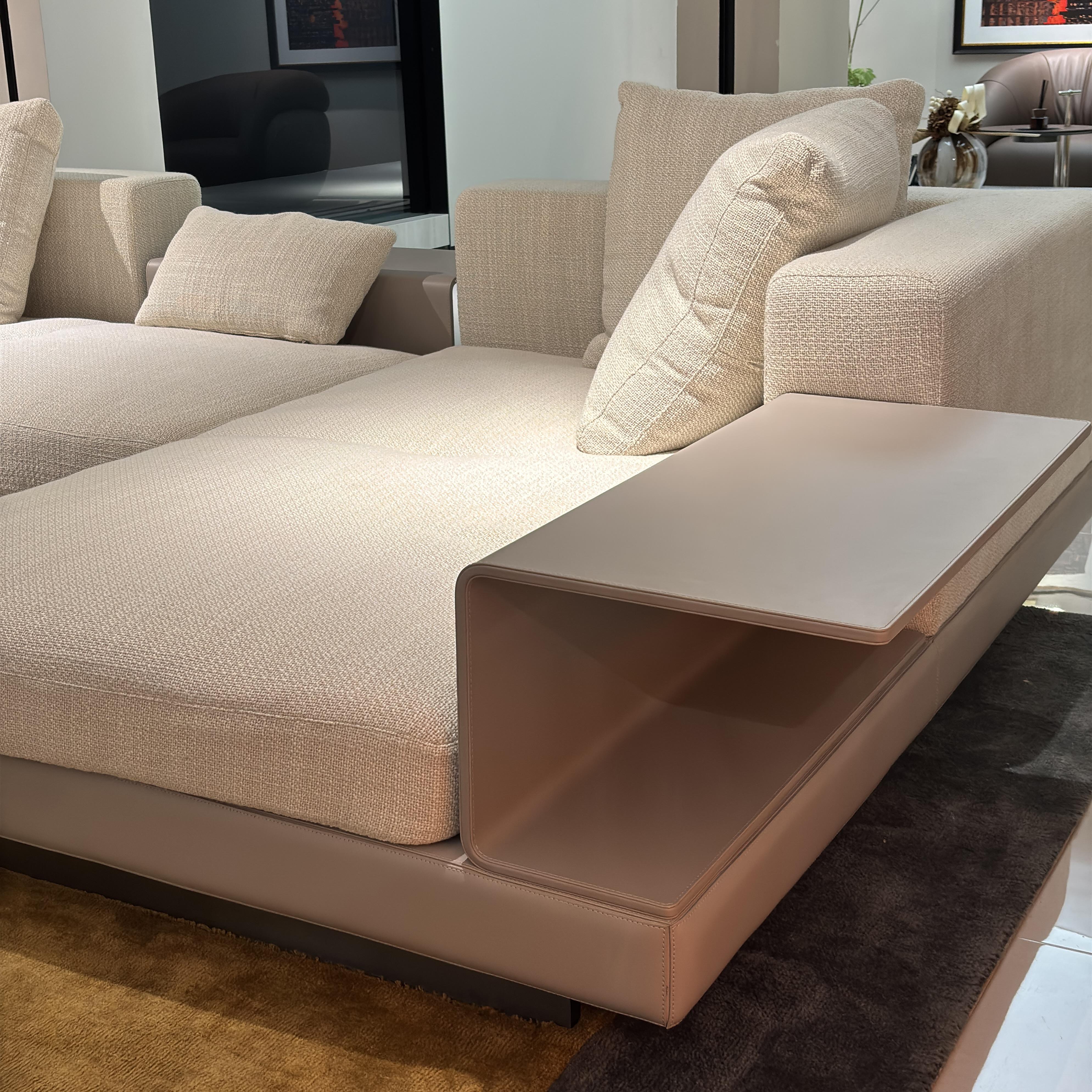 Foshan Factory Modern Couch Living Room Sofas Nordic Fabric Corner Modular Sofa Set Italian Luxury Villa Sectional Sofa