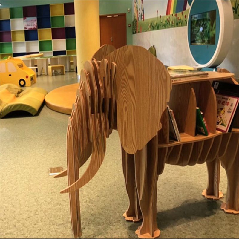 Chiquitos Creative elephant floor bookshelf shelf model room living sofa decoration decoration library exhibition display shelf