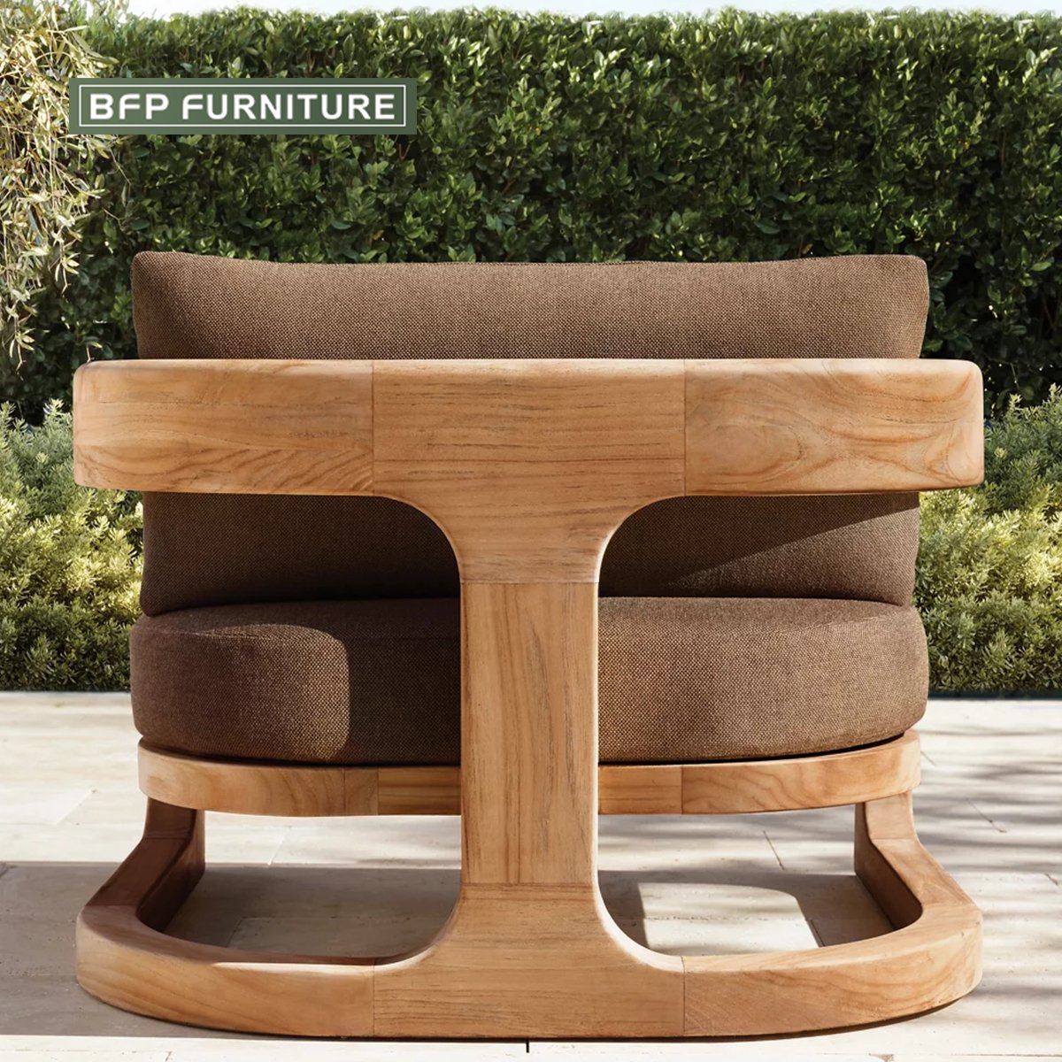 BFP HOME Garden Patio Furniture Outdoor Sofa Set Teak Wood Sofa Teak Outdoor Furniture