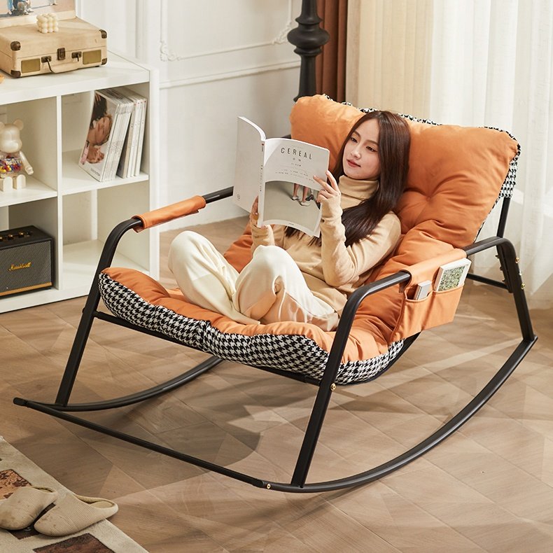 Luxury Sofa Leather Microfiber Fabric Nordic Rocking Hotel Chair Modern Home Couch Sectional Set Furniture Living Room Sofas