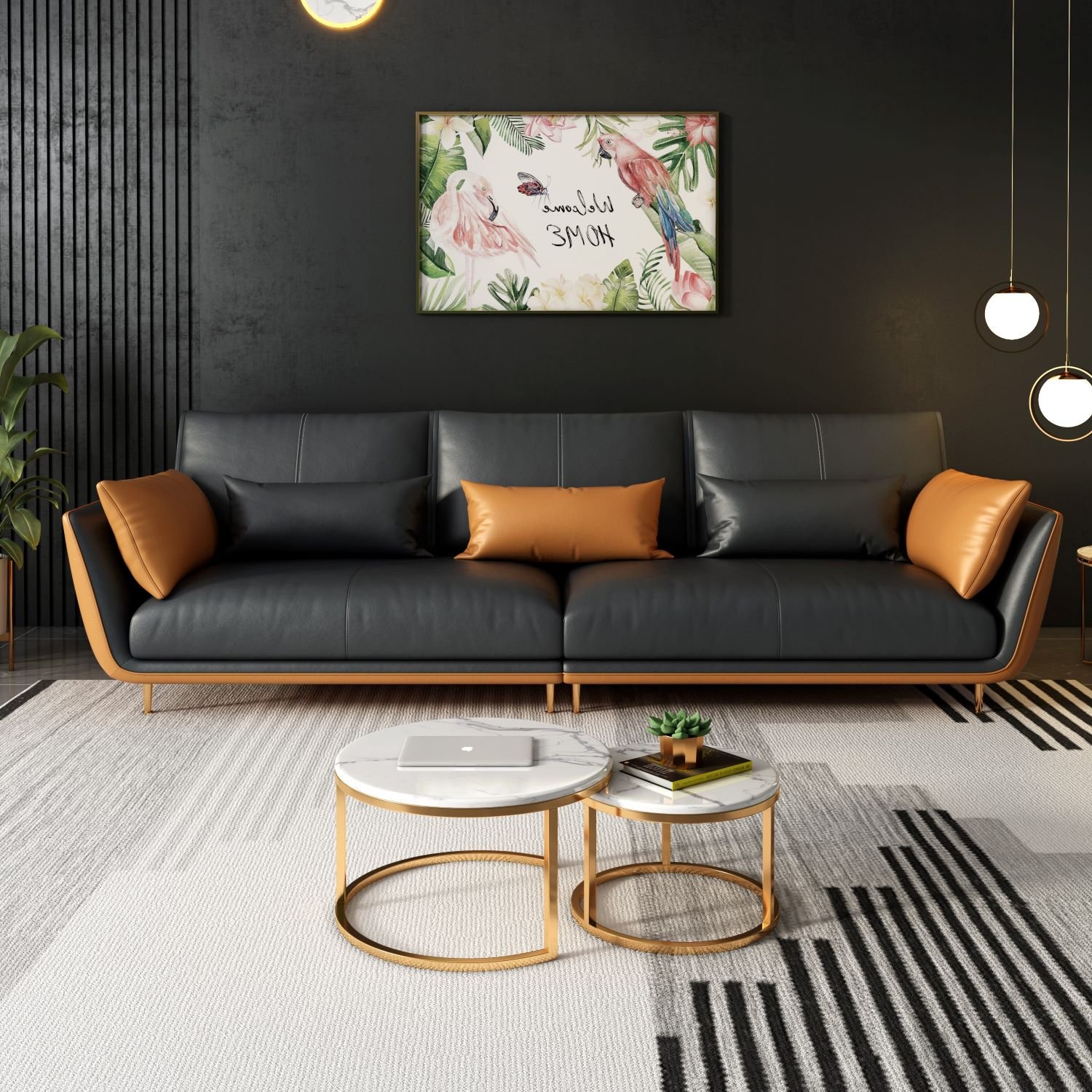 Hot Sale top layer cowhide sofa set design couch living room sofa small home furniture real leather Sofas