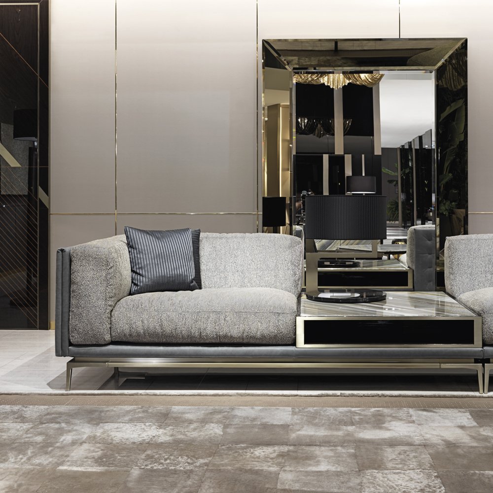 high quality large leather home luxury Italian modern design furniture sofa set L shape luxury sectional couch living room sofa