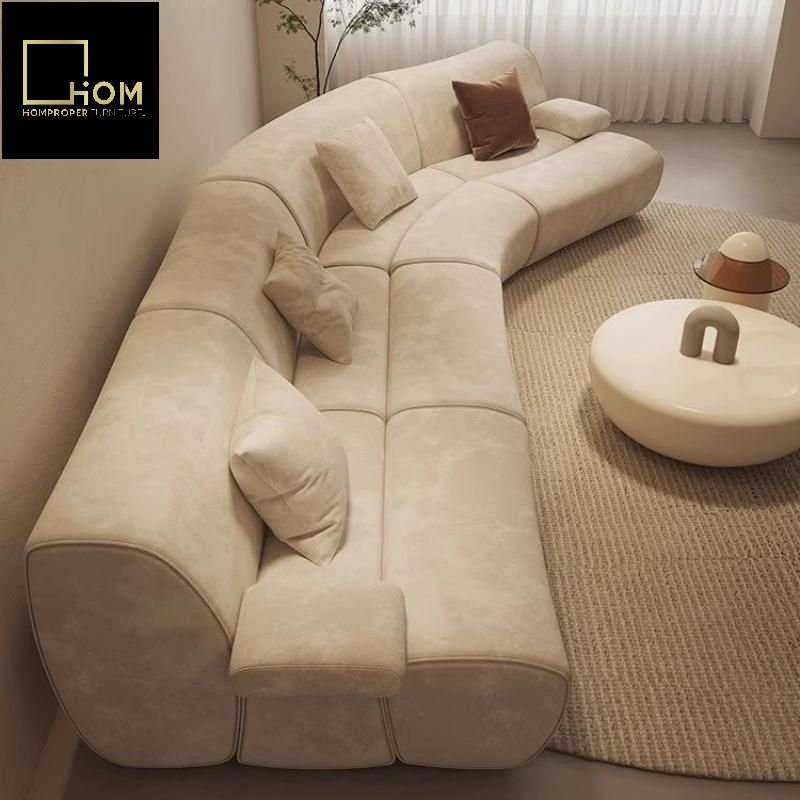 Bamboo sofa Italian minimalist living room furniture Netflix creative designer models shaped combination fabric sofa