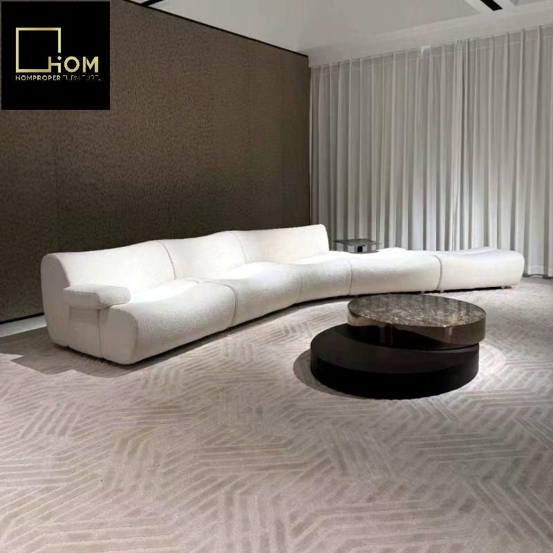 Bamboo sofa Italian minimalist living room furniture Netflix creative designer models shaped combination fabric sofa