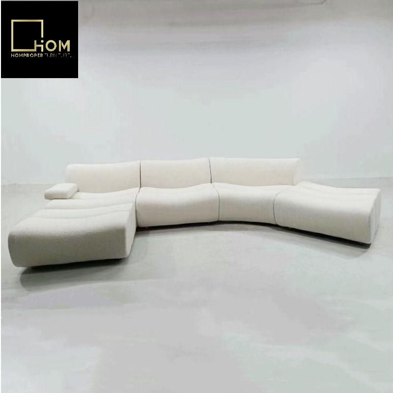 Bamboo sofa Italian minimalist living room furniture Netflix creative designer models shaped combination fabric sofa